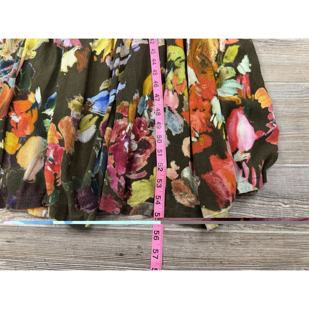 Soft Surroundings Rosalie Tiered Maxi Dress MED Brown Floral Sleeveless Resort - Picture 13 of 16